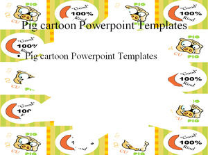 Pig cartoon Powerpoint Templates