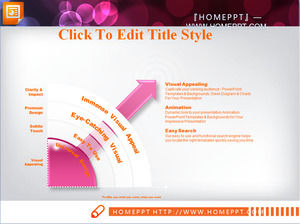 Rosa 3d 3d pie chart Powerpoint-Diagramm herunterladen