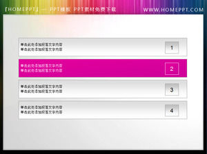 rose simple et le bouton de navigation PPT pratique