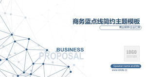 Point ligne réseau particule technologie vent simple bleu business rapport sommaire ppt modèle