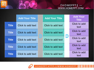 PPT grafik template dengan lembar data untuk pengurangan