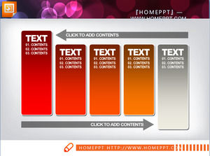 PPT cuadro de texto diagrama de flujo ciclo