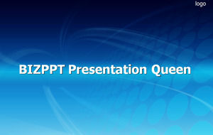 Pretty blue background PPT template