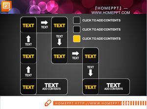 Producido por el material de diagrama de flujo PPT