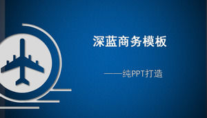 Pure PPT crea exfoliant șablon de fundal albastru închis de afaceri PPT