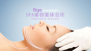 Purple elegant beauty body SAP club PPT template free download