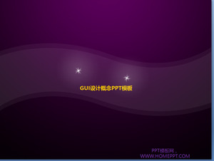Purple exquisite GUI design slide template download