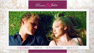 Purple romantic wedding slide template download