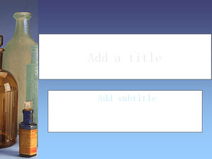 Modèles Powerpoint réactif bouteille médical