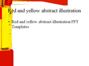 红色和黄色的抽象插图PPT模板