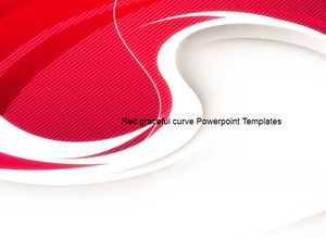 Red anmutige Kurve Powerpoint-Vorlagen