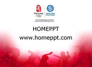 tema olímpico vermelho modelo de PPT tema olímpico vermelho modelo de PPT