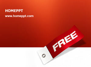 Red simple Korean PPT template download