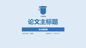 Refreshing blue graduation thesis defense PPT template