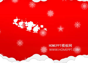 Renna Slitta Christmas Background PPT Template Scarica