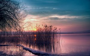 Fiumi e laghi immagine di sfondo naturale PPT