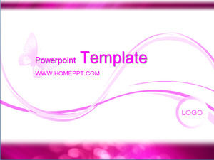 Romantis Kupu-kupu Latar Belakang Template Pink Love PPT