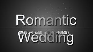 Romantic grand wedding opening animated photo album PPT template