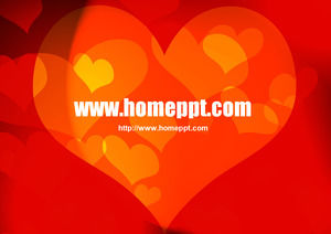 Romantic love theme PPT template download