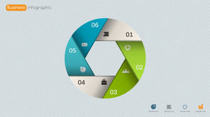 3D estereoscópica ronda diagrama de PPT