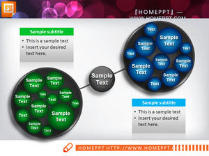 Round geometry contains side-by-side combinations of PPT charts