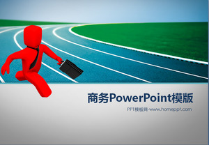 Run 3d villa business PowerPoint template download