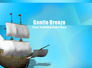 Sailing blue ocean PPT template