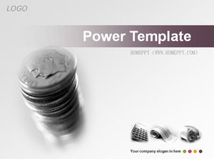 Silver background financial financial slides template download