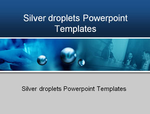 Silver droplets Powerpoint Templates