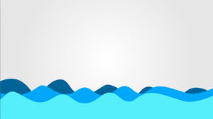 Semplice immagine curva blu dell'onda PPT sfondo