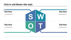 Prosta grafika biznesowa SWOT Materiał PPT