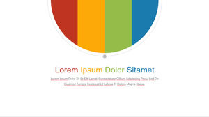 Einfache mehrfarbige PPT-Vorlage mit vier Farben