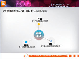 Simple one-third-spread relationship PPT chart template