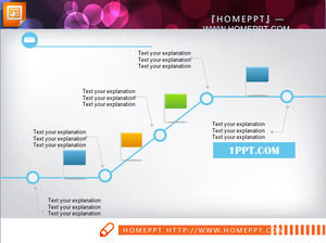 Simples fluxo PPT de download modelo de gráfico