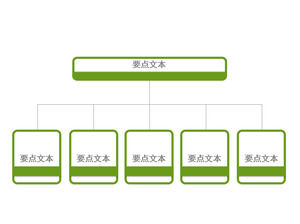 Modello PPT del grafico organizzativo a due strati semplice