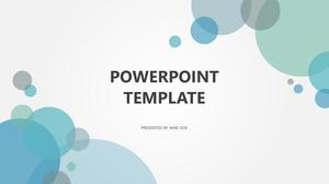 Simple wave point bubble universal PPT template