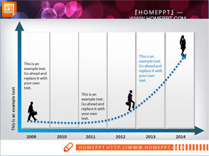 Six practical PPT curve template package download