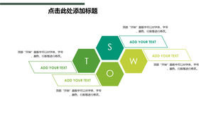 六面蜂窩SWOT分析PPT模板