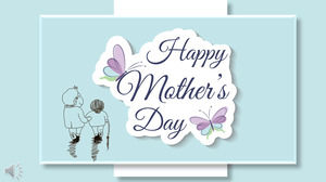 Kleine frische dreidimensionale Stilvorlage Happy Mother's Day PPT
