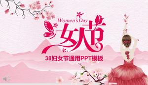 نموذج الوردي الصغير 38 يوم المرأة العالمي PPT القالب