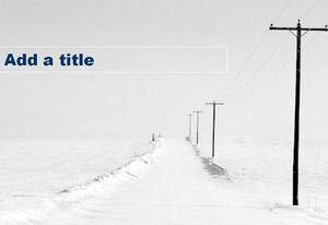 Snow roadside telegraph pole