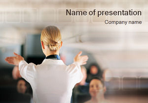 Stewardess figure-character PPT template