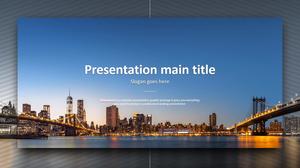 Suspension effect European and American business PPT template