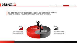 Modèle PPT du diagramme de Taiji avec deux relations de contraste