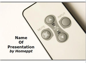 Television Remote Control powerpoint template