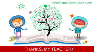 THANKSMY TEACHER! Creative Thanksgiving Teacher's Day PPT template