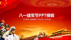 Saudação de três Exército Jianjun Festival PPT Template