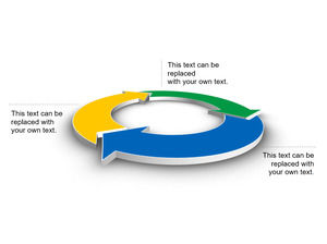 Шаблон PPT трехмерного кольца циклического отношения