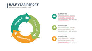 Grafica PPT a tre anelli circolari di relazione