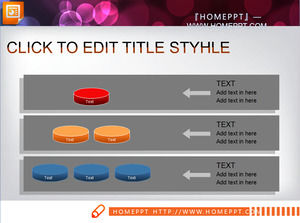 structure à trois niveaux du téléchargement de matériel graphique PPT